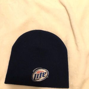 Navy blue Miller lite beanie